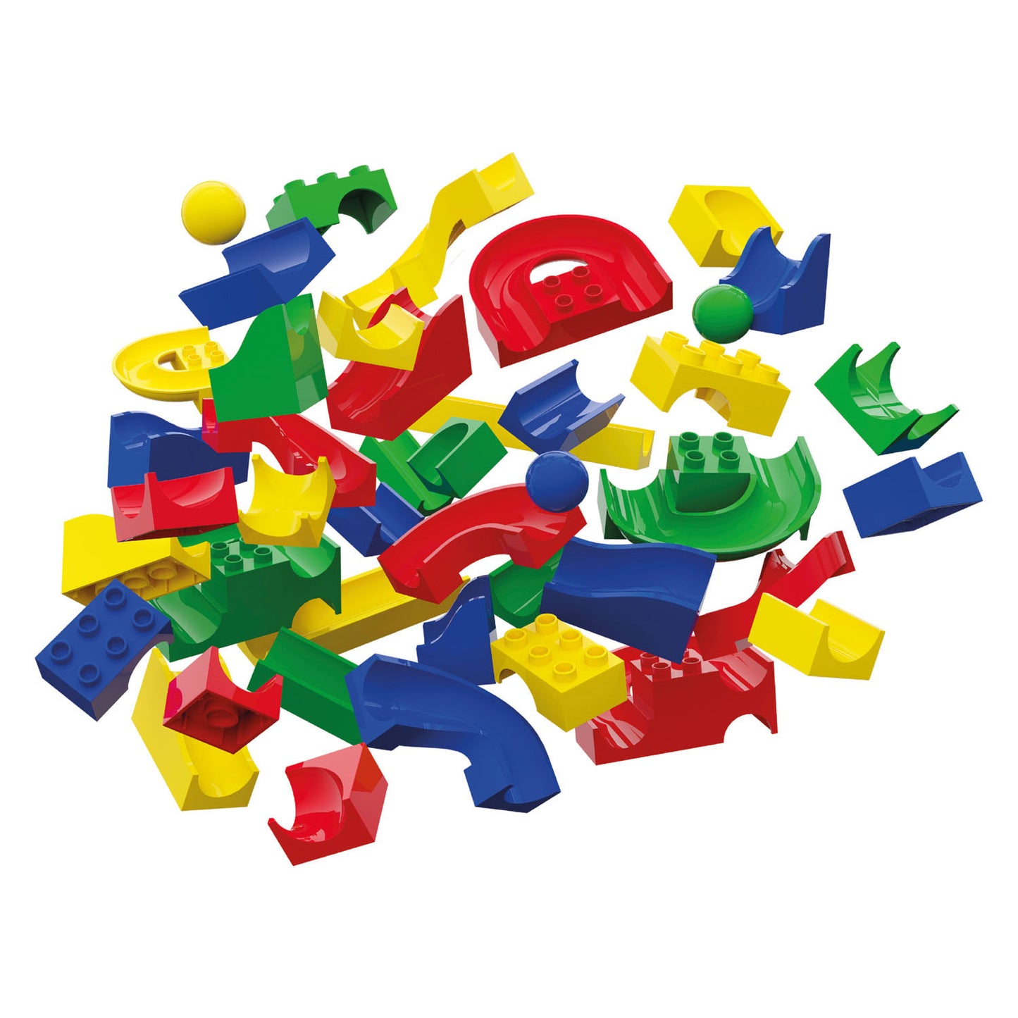 Hubelino marbre kiga école set éléments de piste, 156dlg