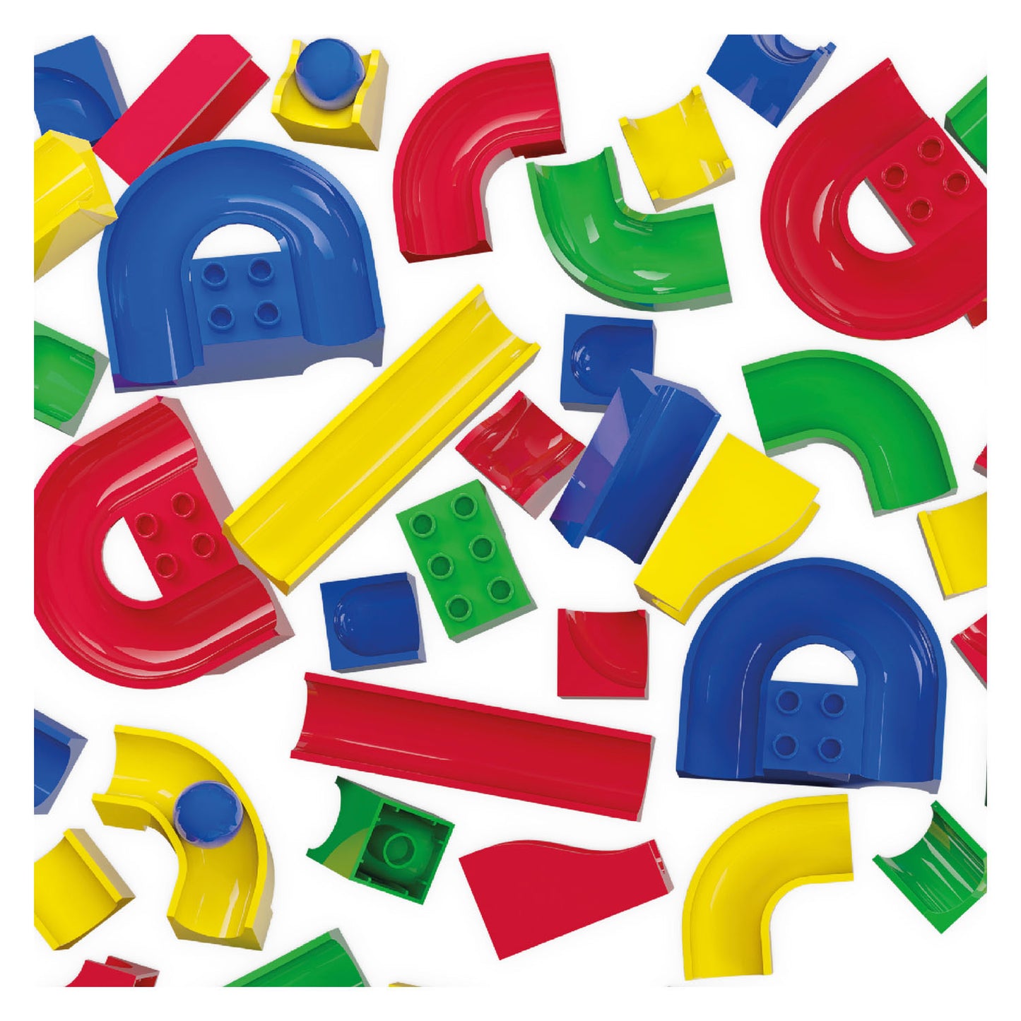 Hubelino marbre kiga école set éléments de piste, 156dlg