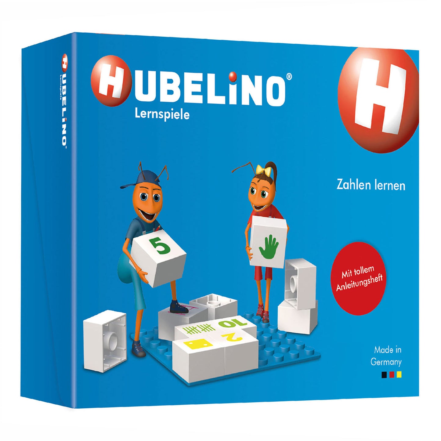 Hubelino Nombres Blocs d'apprentissage en cuir, 85dlg.