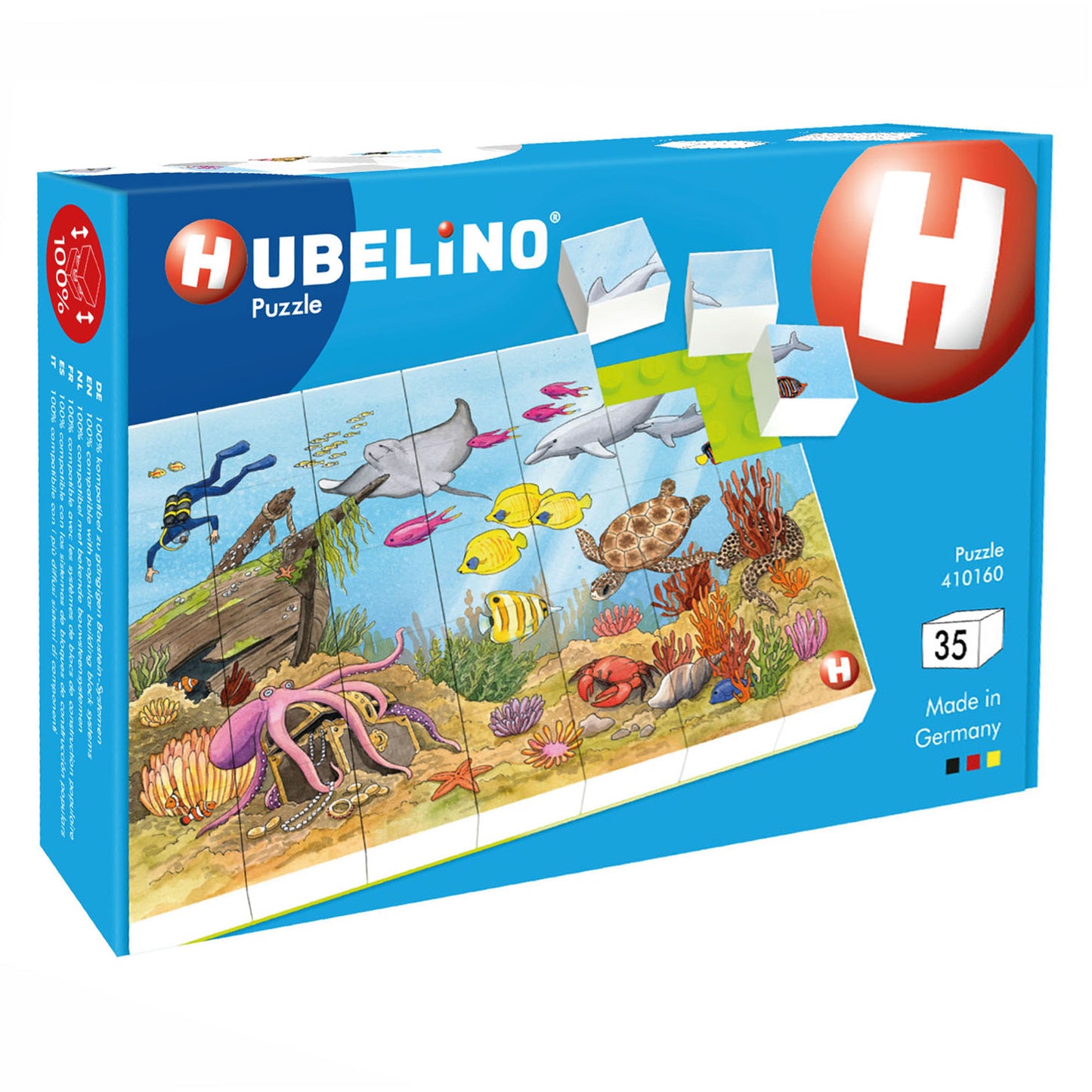 Hubelino Block Puzzle Underwater World, 35e.