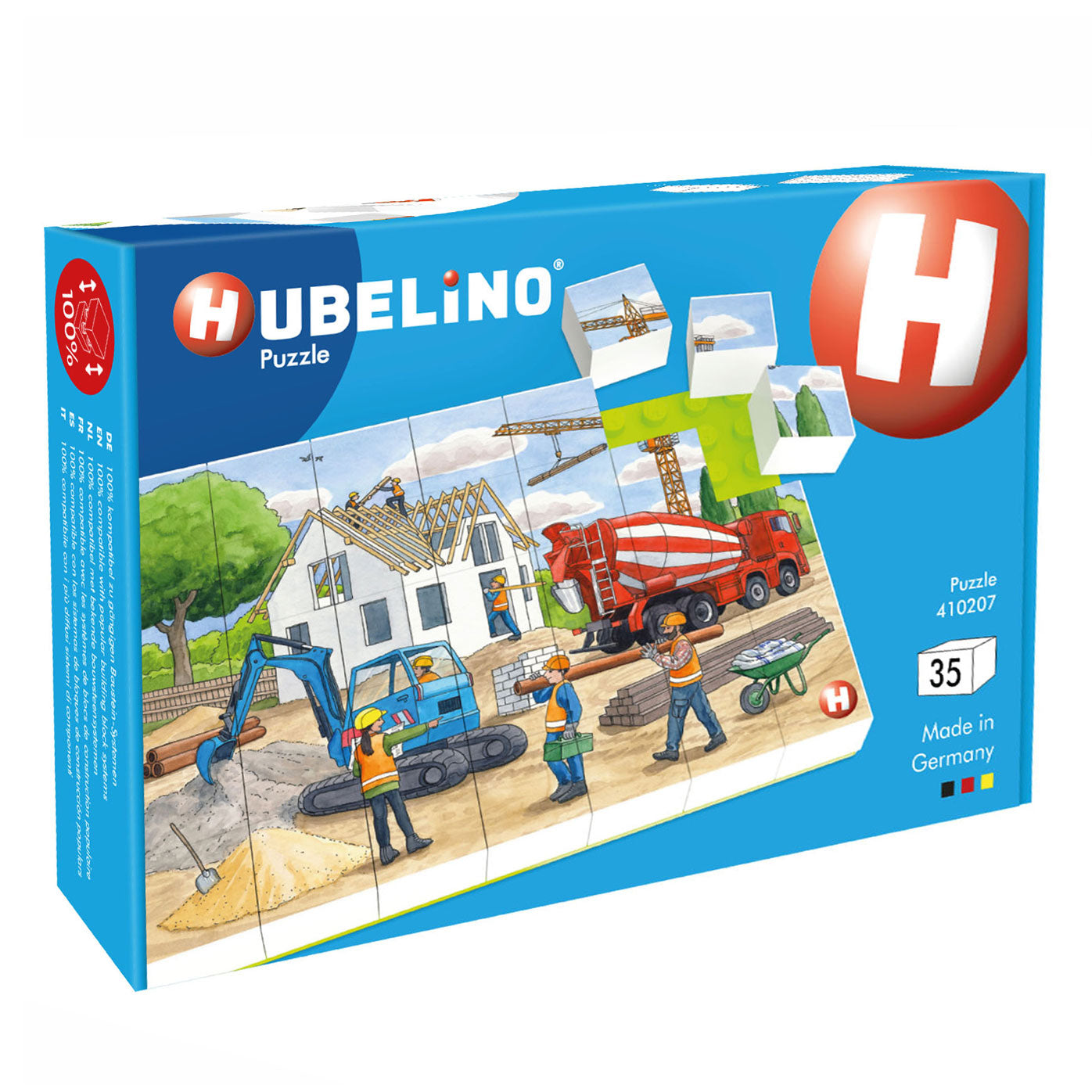 Puzzle de bloc Hubelino sur le chantier de construction, 35e.