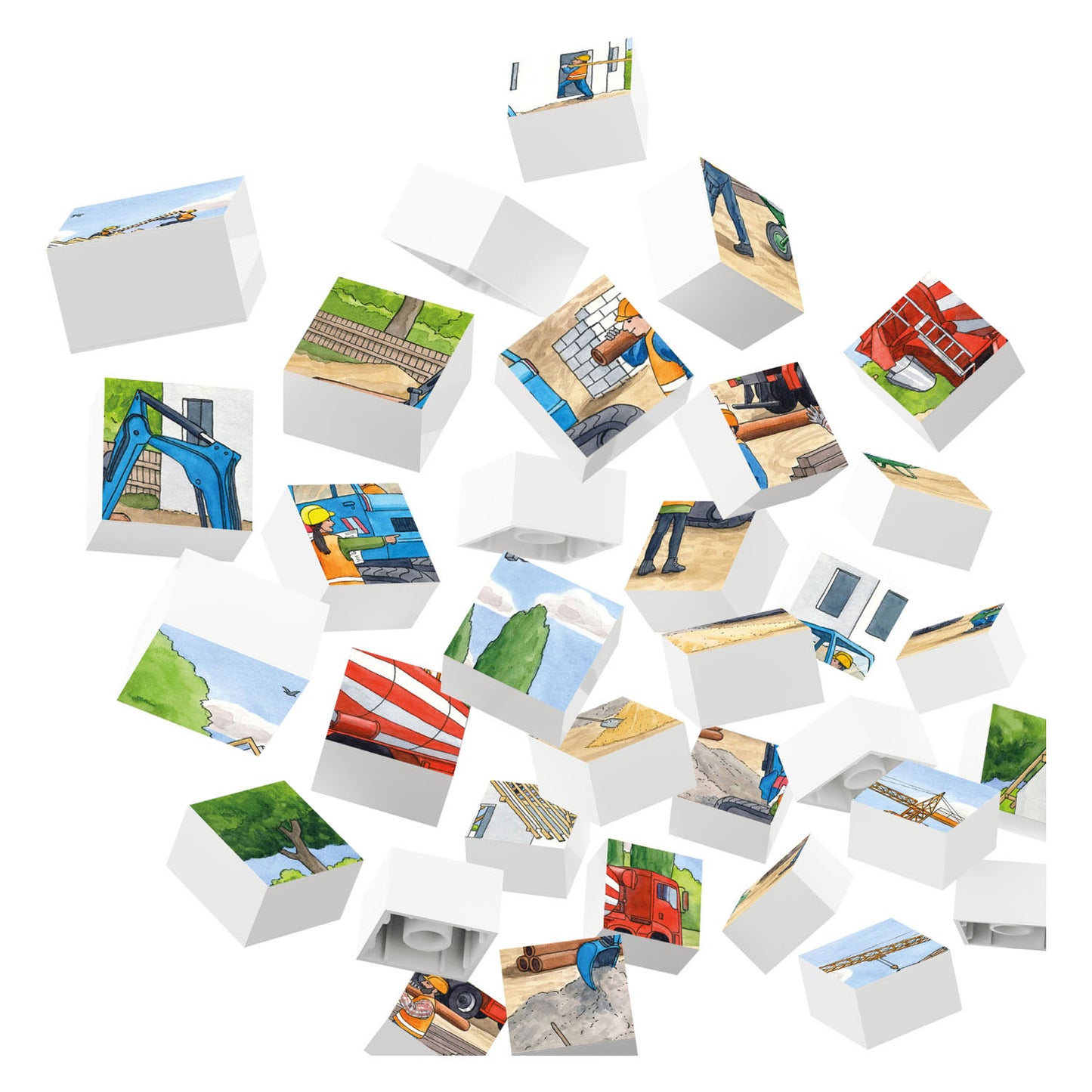 Puzzle de bloc Hubelino sur le chantier de construction, 35e.