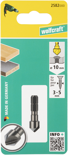 Foret à fraiser Wolfcraft | ws | 6 faces | ø10mm | 1 pièce - 2582000