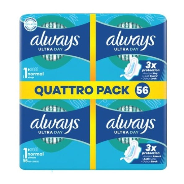 Serviettes hygiéniques toujours ultra normales (56 pièces)