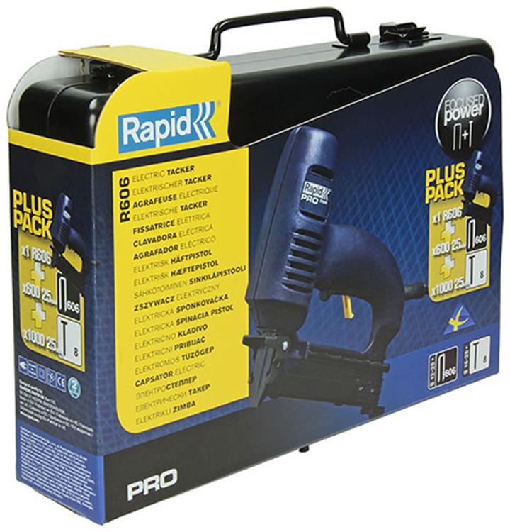 Rapid 1011432 - Cloueur électrique 606 en coffret | 1 pièce