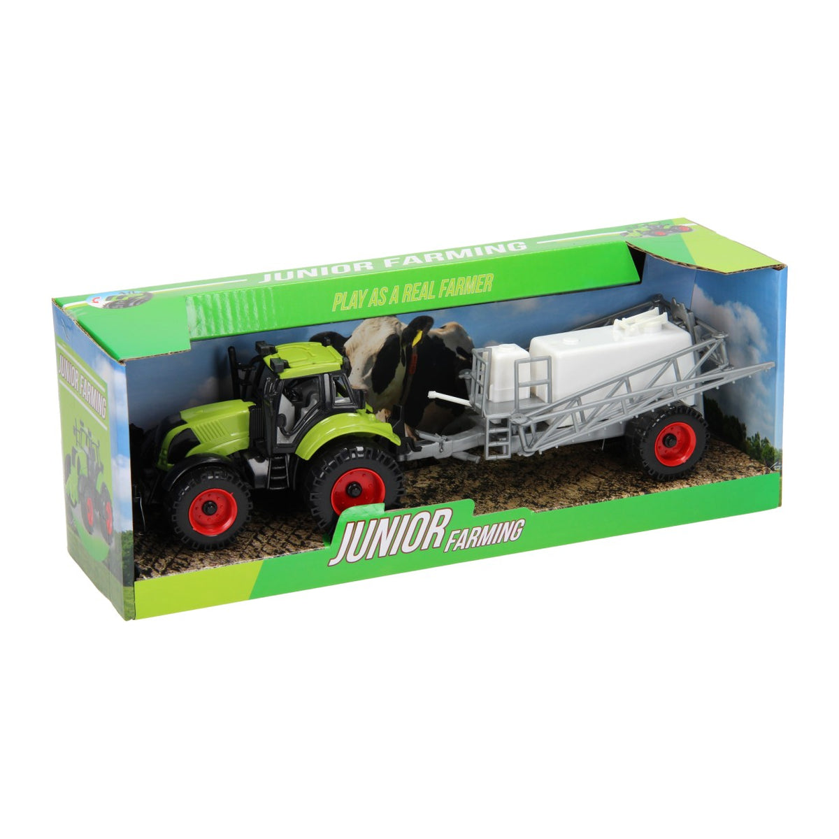 Tracteur Johntoy avec des tonnes de remorques