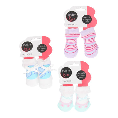 Chaussettes de poupée rose bébé