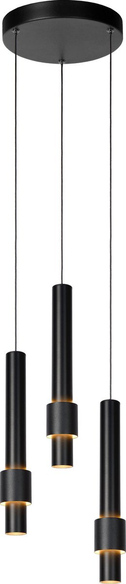 Lucide margary - suspension - ø 28 cm - LED dimmable - 3x4w 2700k - noir