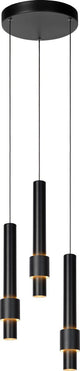 Lucide margary - suspension - ø 28 cm - LED dimmable - 3x4w 2700k - noir