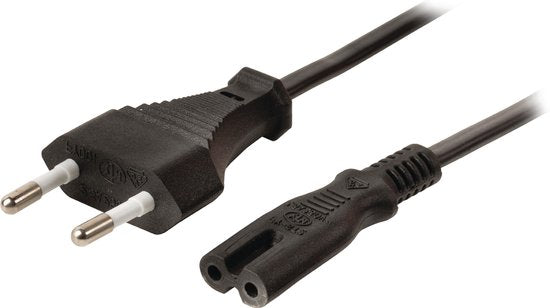 Câble d'alimentation du câble d'adaptateur NEDIS C7 200 cm adapté, entre autres, les chargeurs de batterie noir