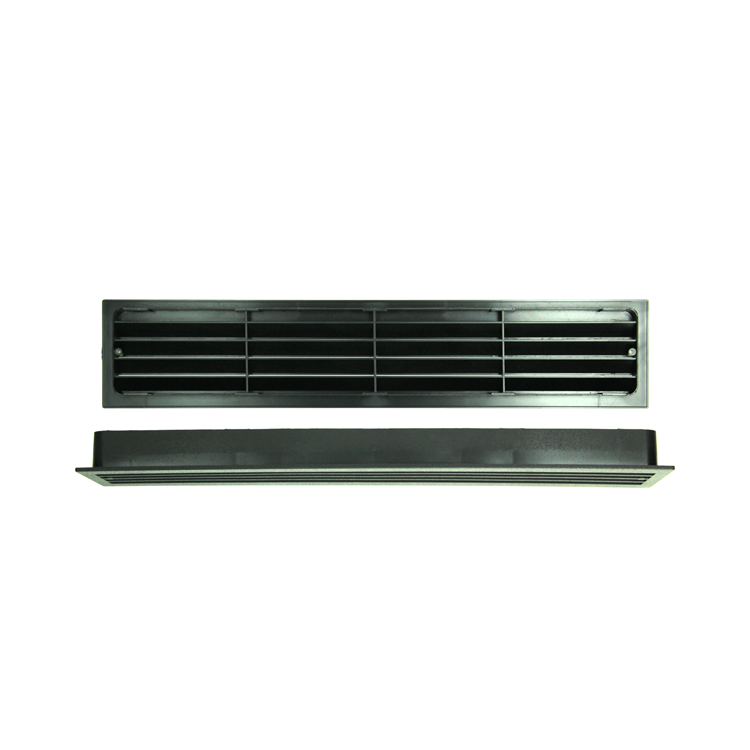 Renson 1069741 - grille de porte PVC 761 450x90 noir | 2 pièces
