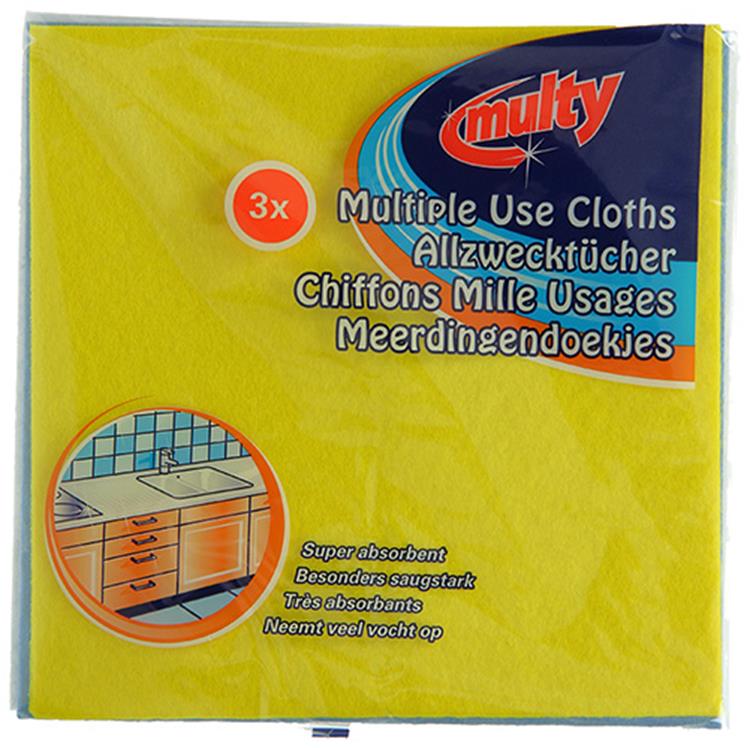 Torchons en viscose Multy, lot de 3