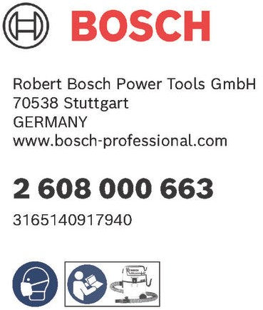 Accessoires Bosch filtre harmonica gaz 18v-10 l professionnel - 1er. - 2608000663
