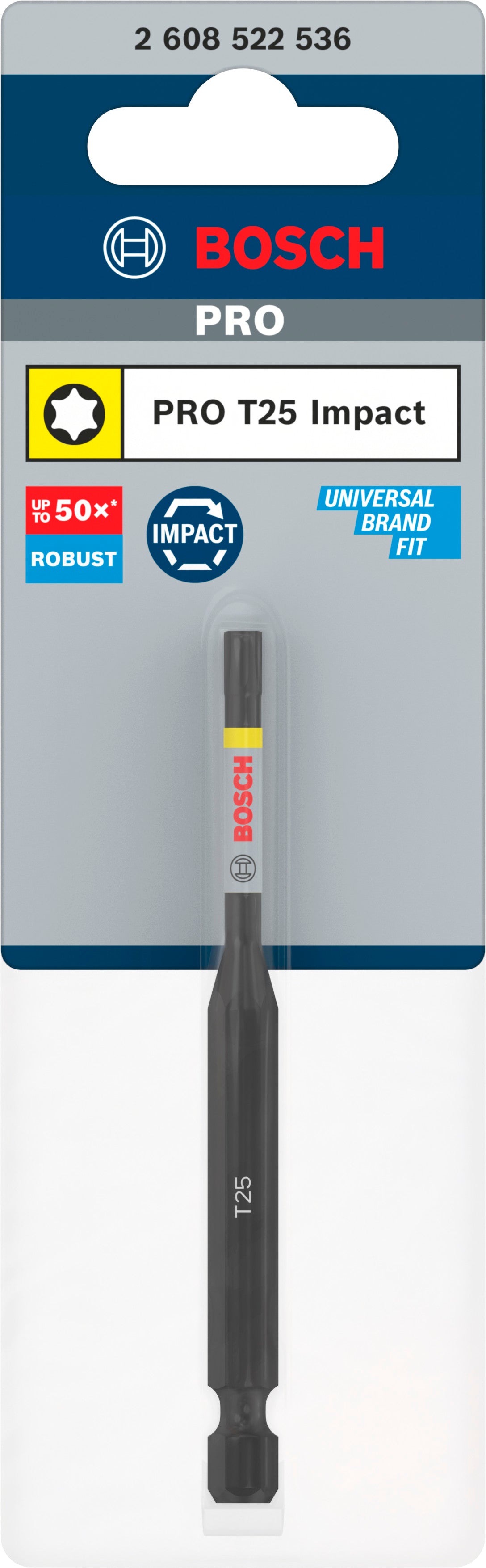 Accessoires Bosch embout de tournevis à percussion pro Torx | t25 | 90mm-2608522536