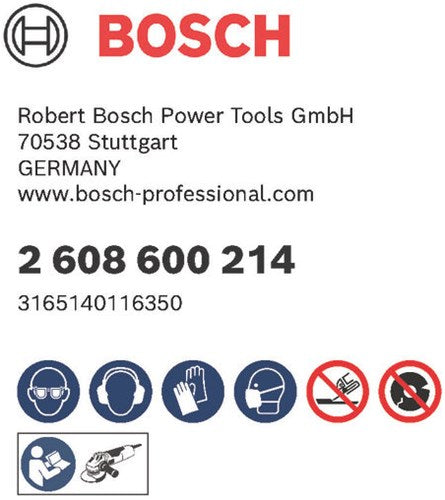 Bosch accessoires disques à tronçonner | métal | 115x1,6 | 2608600214 - 2608600214