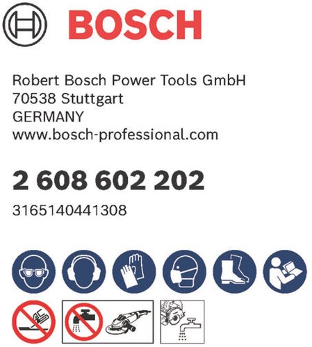 Bosch accessoires disque à tronçonner diamanté standard pour céramique 125 x 22,23 x 1,6 x 7 mm 1pc - 2608602202