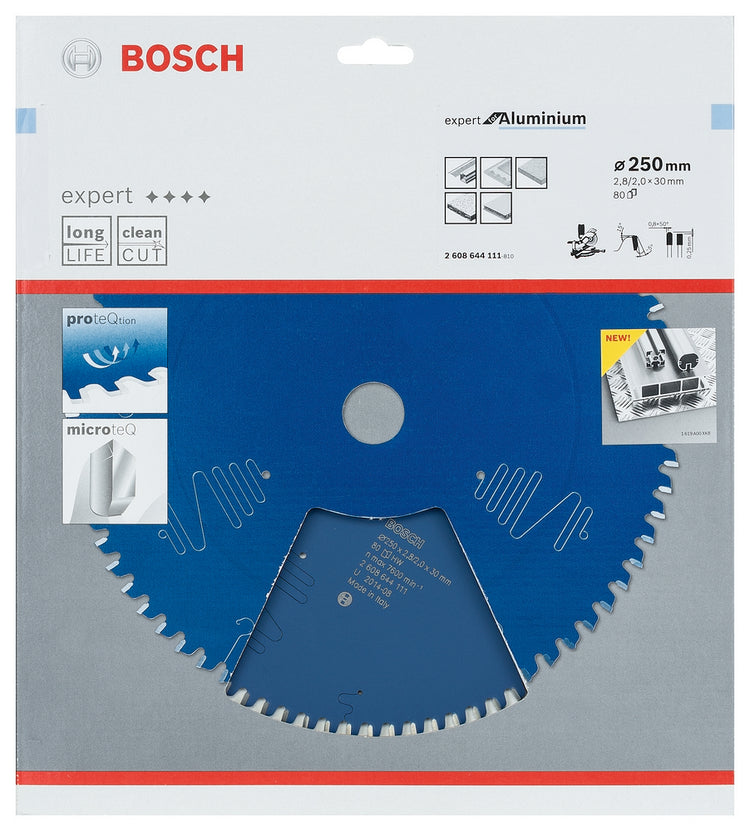 Bosch accessoires lame de scie circulaire expert pour aluminium 250 x 30 x 2,8 mm, 80 - 1 pièce(s) - 2608644111 - 2608644111