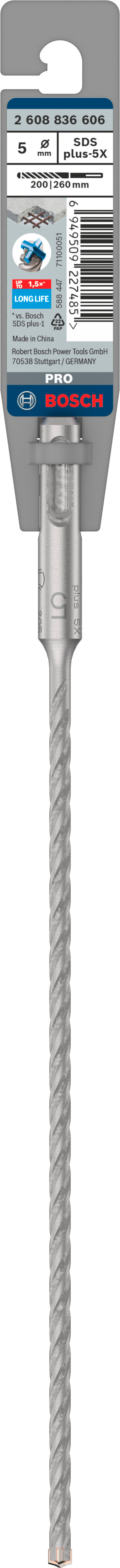 Bosch accessoires pro sds plus-5x marteau perforateur | 5x200x260mm-2608836606