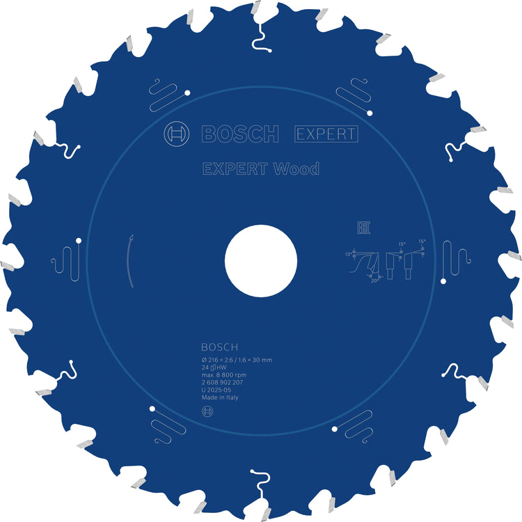 Bosch accessoires expert lame de scie circulaire à bois | 216 x 2,6 1,6 x 30 mm | t24 - 2608902207