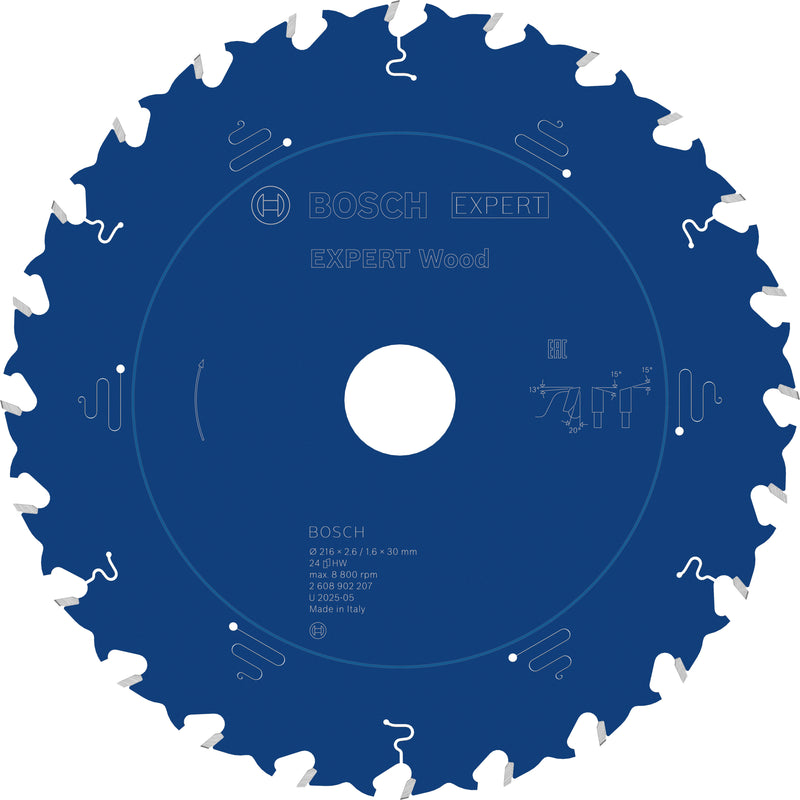 Bosch accessoires expert lame de scie circulaire à bois | 216 x 2,6 1,6 x 30 mm | t24 - 2608902207