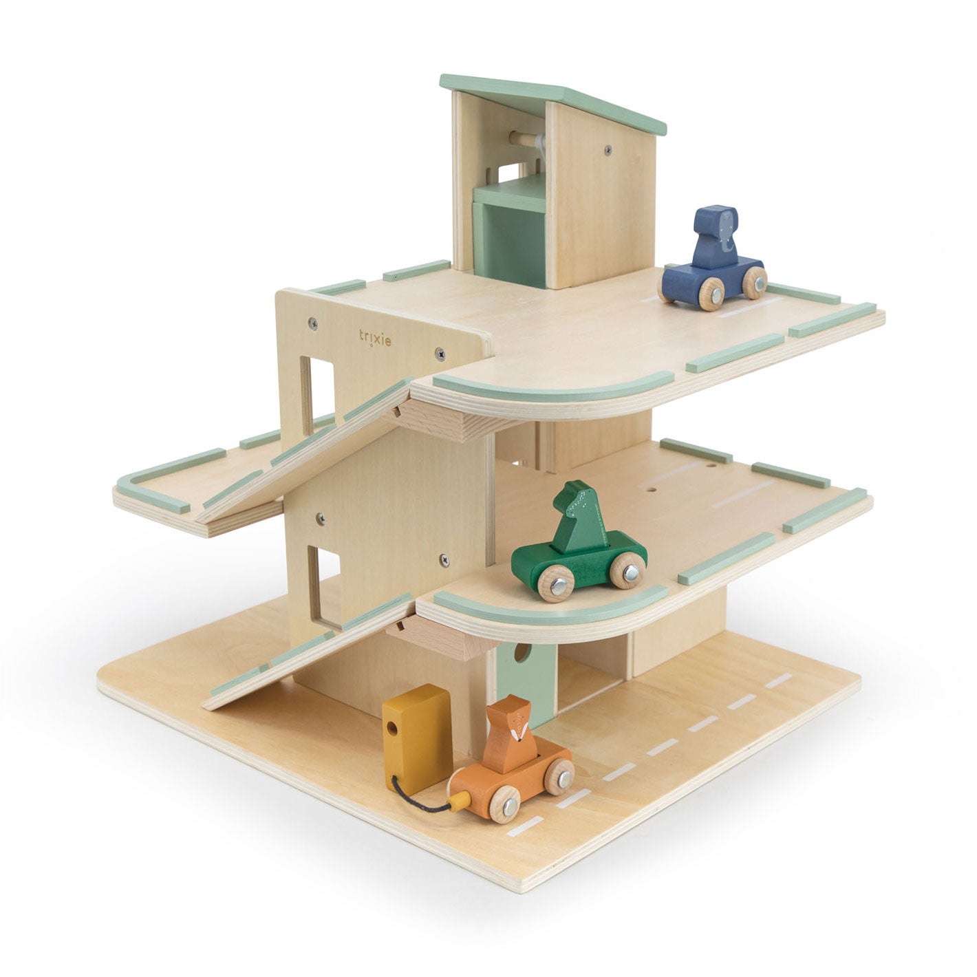 Garage en bois trixie avec accessoires