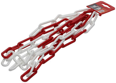 Mack 1005291 - chaîne plastique rouge blanc ø 6mm l 40mm 2m | 5 pièces