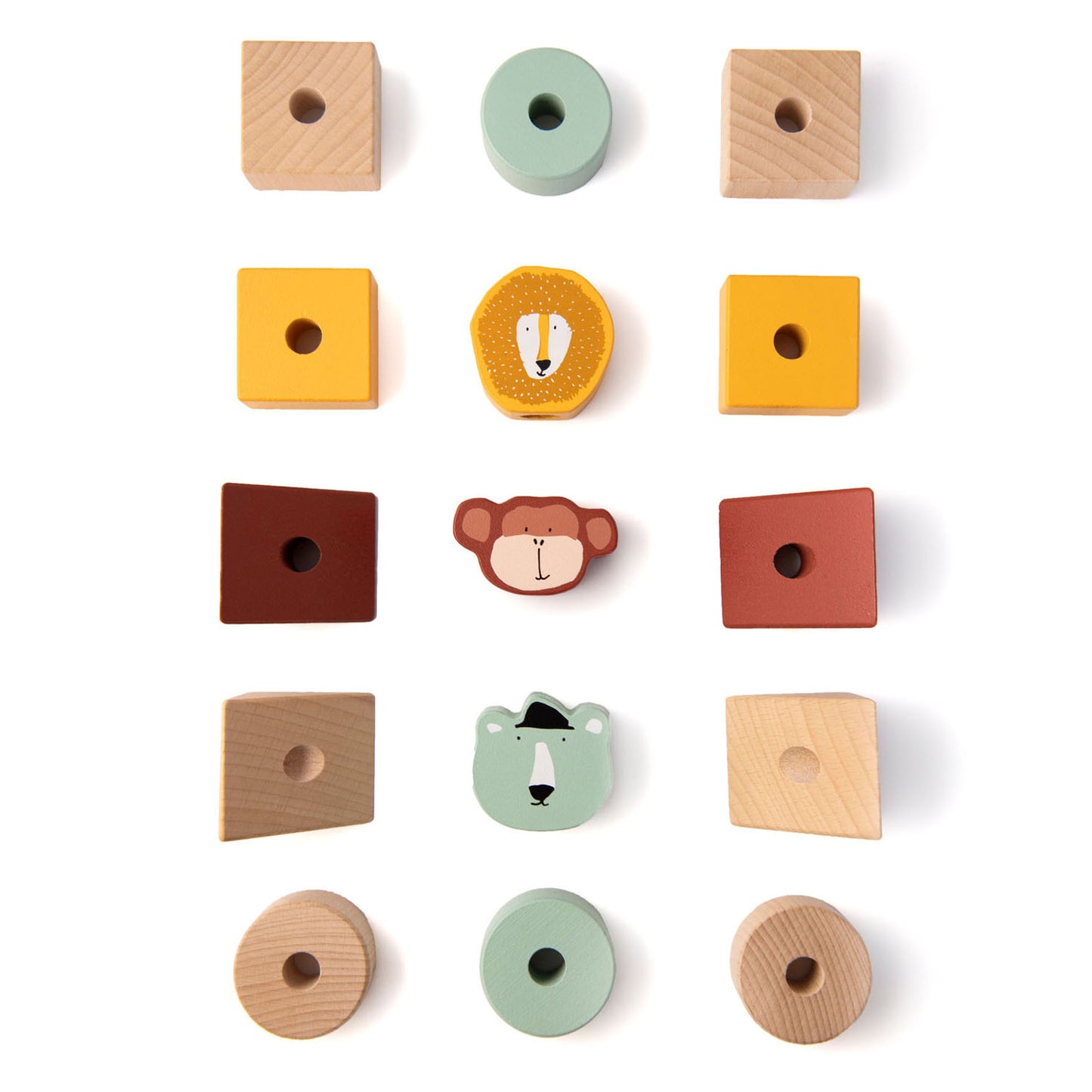 Trixie Wooden Animaux empilant des blocs, 15dlg.