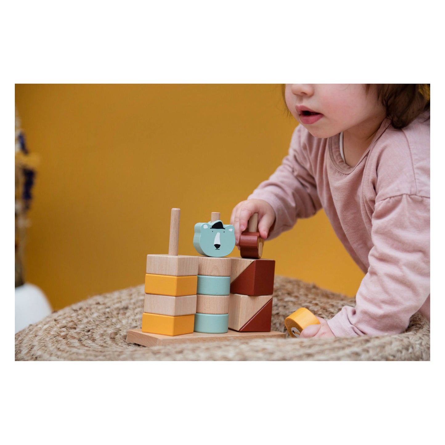 Trixie Wooden Animaux empilant des blocs, 15dlg.