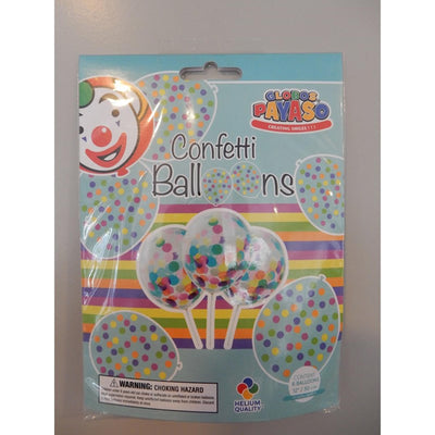Ballon Confetti 6 pièces 30 cm