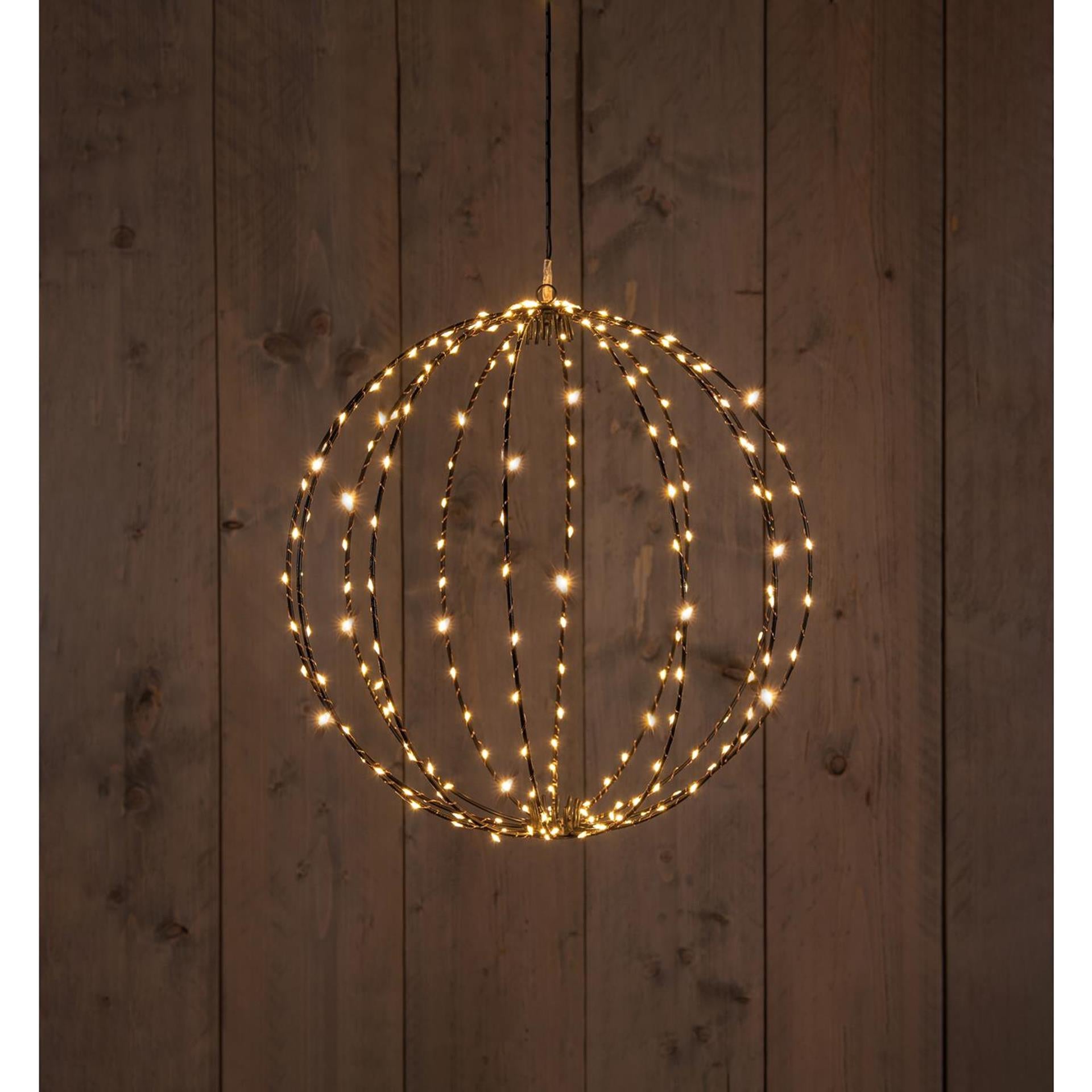 Anna's collection boule lumineuse 40cm 192led classique chaude avec fonction flash minuterie variateur cordon de 5 mètres