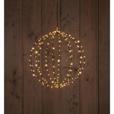 Anna's collection boule lumineuse 40cm 192led classique chaude avec fonction flash minuterie variateur cordon de 5 mètres