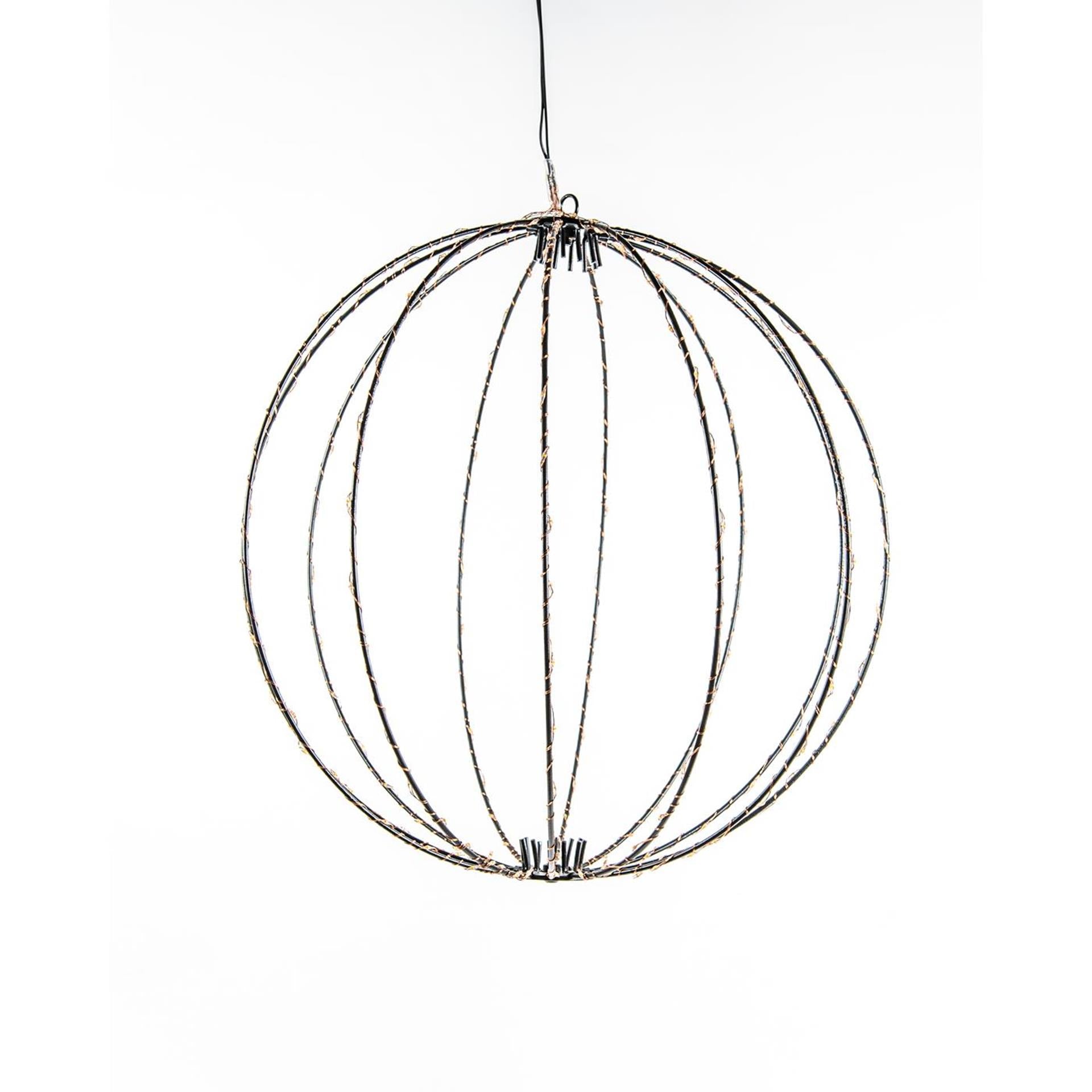Anna's collection boule lumineuse 50cm 216led classique chaude avec fonction flash minuterie variateur cordon de 5 mètres
