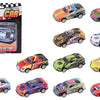 Métal de voiture de course sur carte blister