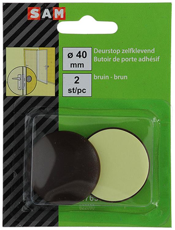 Mack 1047650 - butée de porte autocollante marron ø 40 mm 2 pcs | 6 pièces