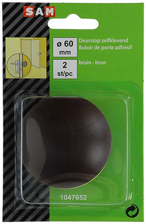 Mack 1047652 - butée de porte autocollante marron ø 60 mm 2 pcs | 6 pièces