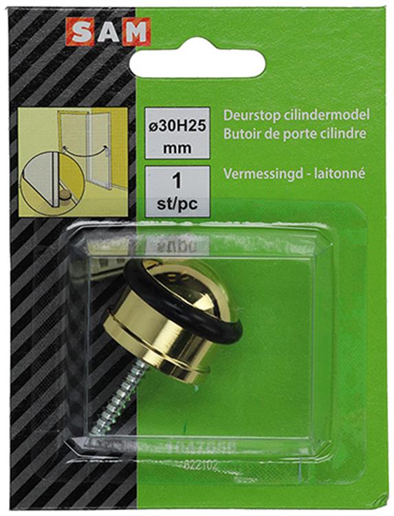 Mack 1047656 - cylindre d'arrêt de porte modèle laitonné ø 30h25 mm 1 pièce pièce | 6 pièces