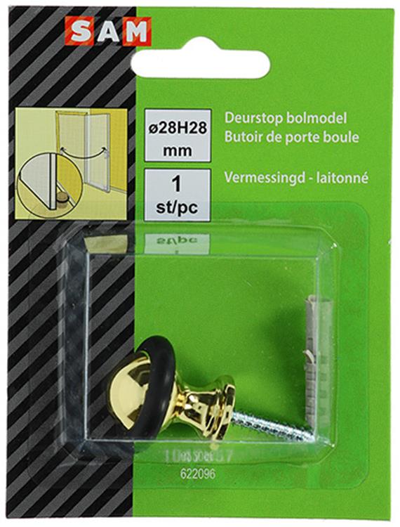 Mack 1047657 - cylindre d'arrêt de porte modèle laitonné ø 28h28 mm 1 pièce pièce | 6 pièces