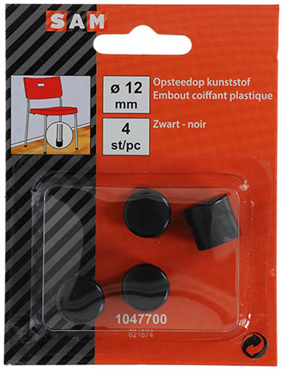 Mack 1047700 - bouchon en plastique noir ø 12 mm 4 pcs | 6 pièces
