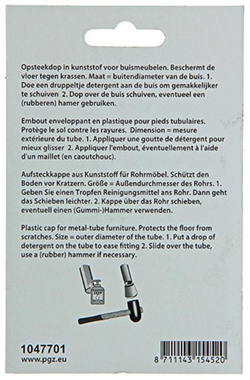 Mack 1047701 - bouchon en plastique noir ø 22 mm 4 pcs | 6 pièces