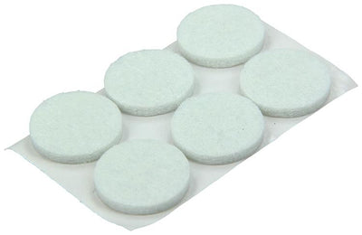 Mack 1047702 - pastille en feutre autocollante blanc ø 19 mm 18 pcs | 12 pièces