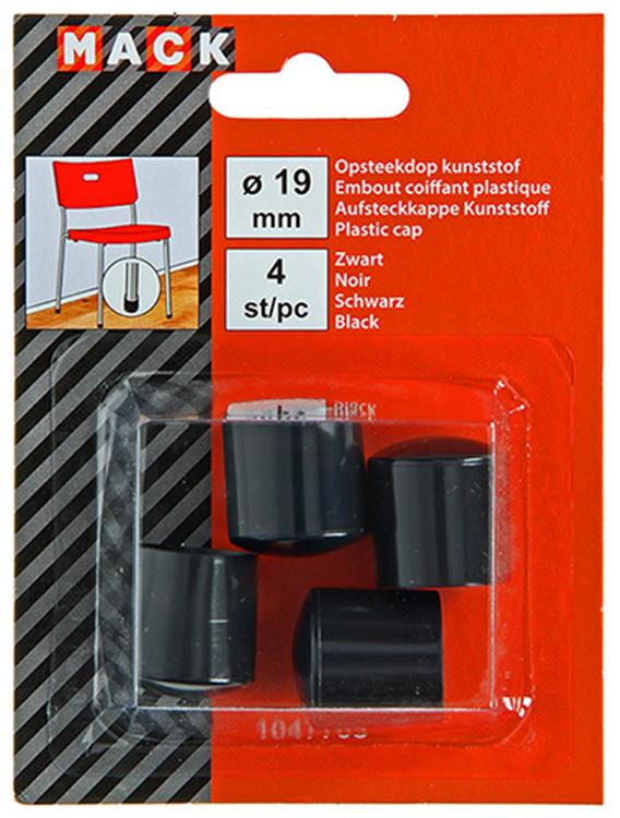 Mack 1047703 - support d'art en acier inoxydable noir ø 19 mm 4 pièces | 6 pièces