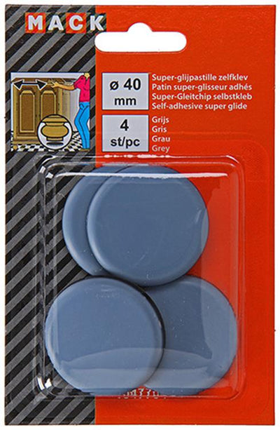 Mack 1047704 - super glijpastille zelfklevendgrijs ø 40 mm 4 pcs | 12 pièces