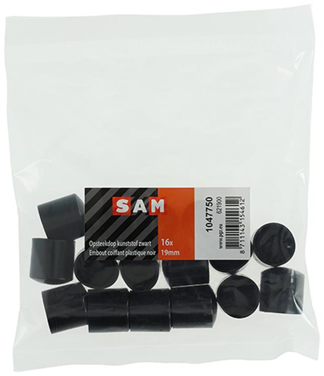 Mack 1047750 - bouchon en plastique noir ø 19 mm 16 pcs | 6 pièces