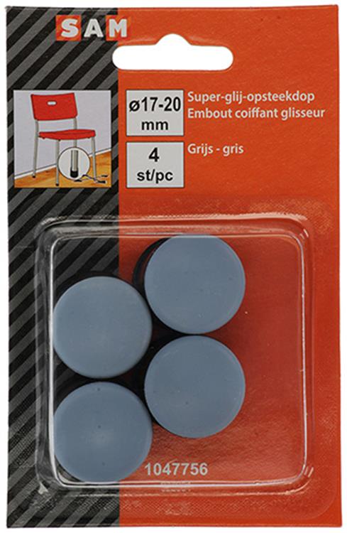 Mack 1047756 - bouchon super coulissant gris ø 17 - 20 mm 4 pcs | 6 pièces