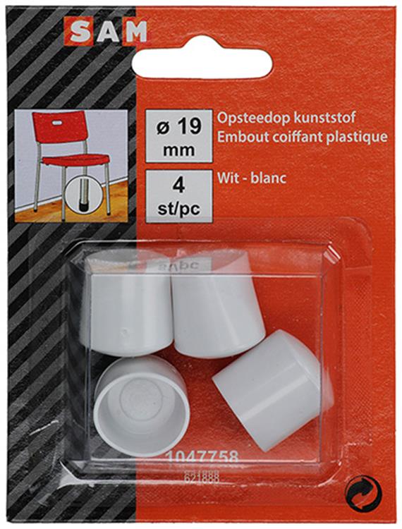 Mack 1047758 - bouchon en plastique blanc ø 19 mm 4 pcs | 6 pièces
