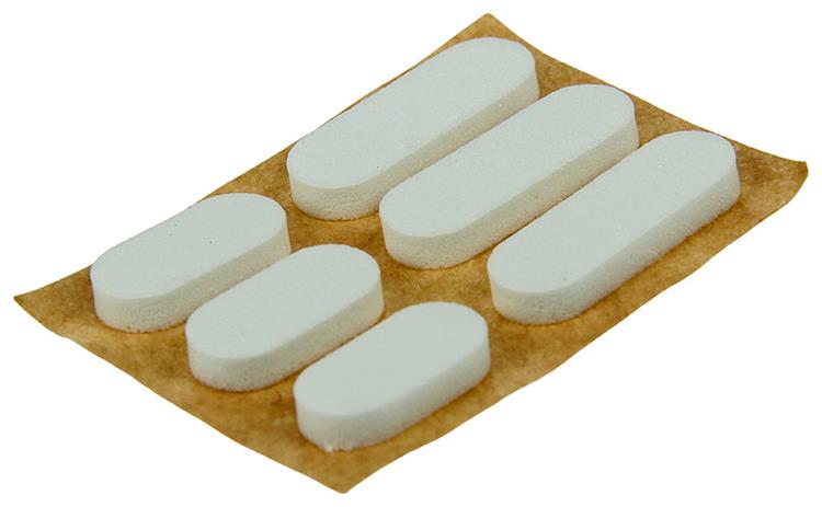 Mack 1047661 - silencieux autocollant blanc 16 + 22 x 7 mm 24 pcs | 12 pièces