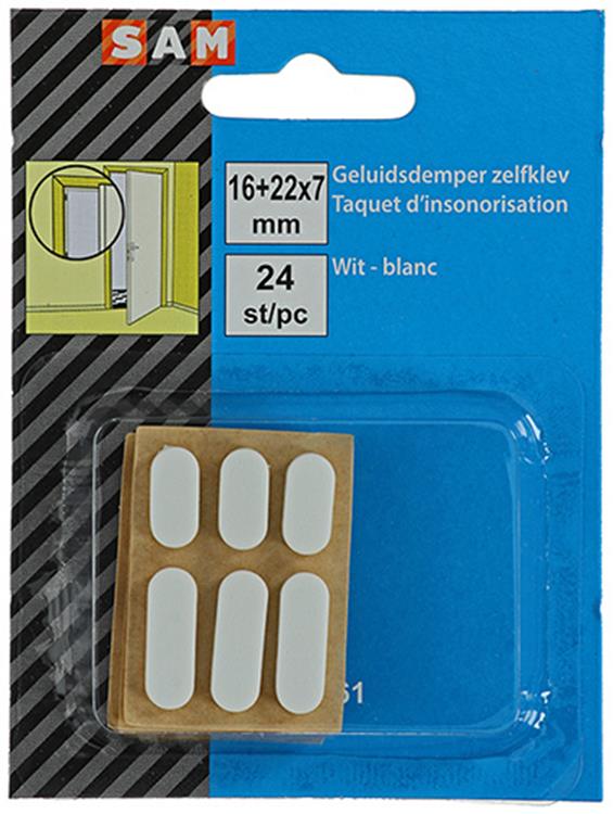 Mack 1047661 - silencieux autocollant blanc 16 + 22 x 7 mm 24 pcs | 12 pièces