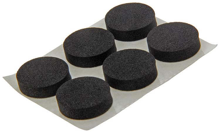 Mack 1047663 - bande de caoutchouc autocollante noir ø 19 mm 12 pcs | 12 pièces