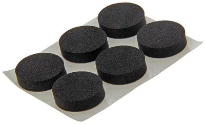 Mack 1047663 - bande de caoutchouc autocollante noir ø 19 mm 12 pcs | 12 pièces