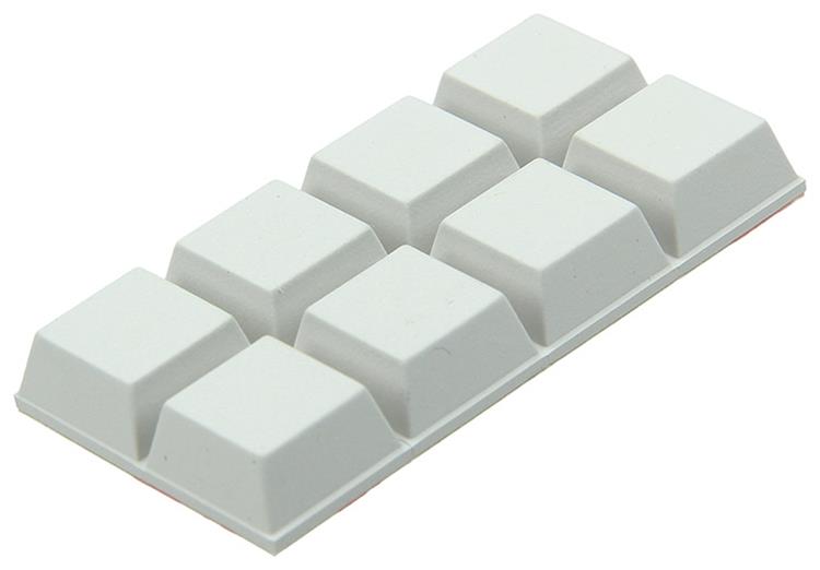 Mack 1047667 - bouchon en caoutchouc autocollant blanc 12 x 12 mm 8 pcs | 6 pièces